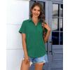 imagesiliteelon Chiffon Button Down Shirts for Women Short Sleeve Dress Shirts for Women Casual Button Up Shirt Tops BlousesGreen