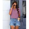 imagesiliteelon Chiffon Button Down Shirts for Women Short Sleeve Dress Shirts for Women Casual Button Up Shirt Tops BlousesLavender