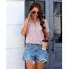 imagesiliteelon Chiffon Button Down Shirts for Women Short Sleeve Dress Shirts for Women Casual Button Up Shirt Tops BlousesPink