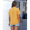 imagesiliteelon Chiffon Button Down Shirts for Women Short Sleeve Dress Shirts for Women Casual Button Up Shirt Tops BlousesYellow