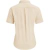 imagesiliteelon Dress Shirts for Women Short Sleeve Cotton Button Down Shirt Basic Button Up Shirt Collared Shirts Work ShirtBeige