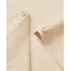 imagesiliteelon Dress Shirts for Women Short Sleeve Cotton Button Down Shirt Basic Button Up Shirt Collared Shirts Work ShirtBeige
