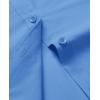imagesiliteelon Dress Shirts for Women Short Sleeve Cotton Button Down Shirt Basic Button Up Shirt Collared Shirts Work ShirtBlue