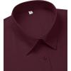imagesiliteelon Dress Shirts for Women Short Sleeve Cotton Button Down Shirt Basic Button Up Shirt Collared Shirts Work ShirtBurgundy