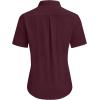 imagesiliteelon Dress Shirts for Women Short Sleeve Cotton Button Down Shirt Basic Button Up Shirt Collared Shirts Work ShirtBurgundy