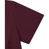imagesiliteelon Dress Shirts for Women Short Sleeve Cotton Button Down Shirt Basic Button Up Shirt Collared Shirts Work ShirtBurgundy