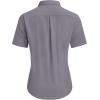 imagesiliteelon Dress Shirts for Women Short Sleeve Cotton Button Down Shirt Basic Button Up Shirt Collared Shirts Work ShirtDark Gray