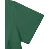 imagesiliteelon Dress Shirts for Women Short Sleeve Cotton Button Down Shirt Basic Button Up Shirt Collared Shirts Work ShirtDark Green