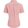 imagesiliteelon Dress Shirts for Women Short Sleeve Cotton Button Down Shirt Basic Button Up Shirt Collared Shirts Work ShirtDark Pink
