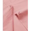 imagesiliteelon Dress Shirts for Women Short Sleeve Cotton Button Down Shirt Basic Button Up Shirt Collared Shirts Work ShirtDark Pink