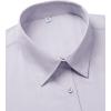 imagesiliteelon Dress Shirts for Women Short Sleeve Cotton Button Down Shirt Basic Button Up Shirt Collared Shirts Work ShirtLight Gray