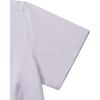 imagesiliteelon Dress Shirts for Women Short Sleeve Cotton Button Down Shirt Basic Button Up Shirt Collared Shirts Work ShirtLight Gray