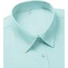 imagesiliteelon Dress Shirts for Women Short Sleeve Cotton Button Down Shirt Basic Button Up Shirt Collared Shirts Work ShirtLight Green