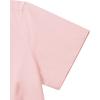 imagesiliteelon Dress Shirts for Women Short Sleeve Cotton Button Down Shirt Basic Button Up Shirt Collared Shirts Work ShirtLight Pink