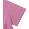 imagesiliteelon Dress Shirts for Women Short Sleeve Cotton Button Down Shirt Basic Button Up Shirt Collared Shirts Work ShirtLight Violet