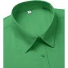 imagesiliteelon Dress Shirts for Women Short Sleeve Cotton Button Down Shirt Basic Button Up Shirt Collared Shirts Work ShirtMint Green