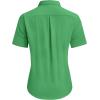 imagesiliteelon Dress Shirts for Women Short Sleeve Cotton Button Down Shirt Basic Button Up Shirt Collared Shirts Work ShirtMint Green
