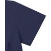 imagesiliteelon Dress Shirts for Women Short Sleeve Cotton Button Down Shirt Basic Button Up Shirt Collared Shirts Work ShirtNavy Blue