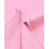imagesiliteelon Dress Shirts for Women Short Sleeve Cotton Button Down Shirt Basic Button Up Shirt Collared Shirts Work ShirtPink