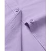 imagesiliteelon Dress Shirts for Women Short Sleeve Cotton Button Down Shirt Basic Button Up Shirt Collared Shirts Work ShirtPurple