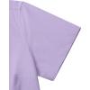 imagesiliteelon Dress Shirts for Women Short Sleeve Cotton Button Down Shirt Basic Button Up Shirt Collared Shirts Work ShirtPurple