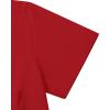 imagesiliteelon Dress Shirts for Women Short Sleeve Cotton Button Down Shirt Basic Button Up Shirt Collared Shirts Work ShirtRed