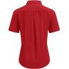 imagesiliteelon Dress Shirts for Women Short Sleeve Cotton Button Down Shirt Basic Button Up Shirt Collared Shirts Work ShirtRed