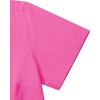 imagesiliteelon Dress Shirts for Women Short Sleeve Cotton Button Down Shirt Basic Button Up Shirt Collared Shirts Work ShirtRose Pink