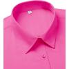 imagesiliteelon Dress Shirts for Women Short Sleeve Cotton Button Down Shirt Basic Button Up Shirt Collared Shirts Work ShirtRose Pink
