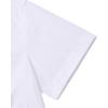 imagesiliteelon Dress Shirts for Women Short Sleeve Cotton Button Down Shirt Basic Button Up Shirt Collared Shirts Work ShirtWhite