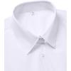 imagesiliteelon Dress Shirts for Women Short Sleeve Cotton Button Down Shirt Basic Button Up Shirt Collared Shirts Work ShirtWhite