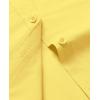 imagesiliteelon Dress Shirts for Women Short Sleeve Cotton Button Down Shirt Basic Button Up Shirt Collared Shirts Work ShirtYellow