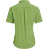 imagesiliteelon Dress Shirts for Women Short Sleeve Cotton Button Down Shirt Basic Button Up Shirt Collared Shirts Work ShirtYellow Green