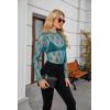 imagesiliteelon Lace Tops for Women Mesh Long Sleeve Top Floral See Through Lace Shirt Mock Neck Party Club Lace BlouseDark Blue