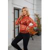 imagesiliteelon Lace Tops for Women Mesh Long Sleeve Top Floral See Through Lace Shirt Mock Neck Party Club Lace BlouseOrange