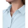 imagesiliteelon Short Sleeve Button Dress Shirts for Women Cotton Button Down Shirts for Women Slim Fit Blouse Top 34 SleeveBaby Blue