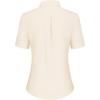 imagesiliteelon Short Sleeve Button Dress Shirts for Women Cotton Button Down Shirts for Women Slim Fit Blouse Top 34 SleeveBeige