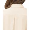 imagesiliteelon Short Sleeve Button Dress Shirts for Women Cotton Button Down Shirts for Women Slim Fit Blouse Top 34 SleeveBeige