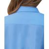 imagesiliteelon Short Sleeve Button Dress Shirts for Women Cotton Button Down Shirts for Women Slim Fit Blouse Top 34 SleeveBlue