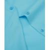 imagesiliteelon Short Sleeve Button Dress Shirts for Women Cotton Button Down Shirts for Women Slim Fit Blouse Top 34 SleeveBluegreen