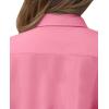 imagesiliteelon Short Sleeve Button Dress Shirts for Women Cotton Button Down Shirts for Women Slim Fit Blouse Top 34 SleeveBlush Pink
