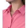 imagesiliteelon Short Sleeve Button Dress Shirts for Women Cotton Button Down Shirts for Women Slim Fit Blouse Top 34 SleeveBlush Pink
