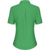 imagesiliteelon Short Sleeve Button Dress Shirts for Women Cotton Button Down Shirts for Women Slim Fit Blouse Top 34 SleeveBright Green