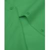 imagesiliteelon Short Sleeve Button Dress Shirts for Women Cotton Button Down Shirts for Women Slim Fit Blouse Top 34 SleeveBright Green