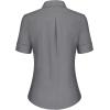 imagesiliteelon Short Sleeve Button Dress Shirts for Women Cotton Button Down Shirts for Women Slim Fit Blouse Top 34 SleeveDark Gray