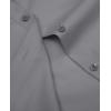 imagesiliteelon Short Sleeve Button Dress Shirts for Women Cotton Button Down Shirts for Women Slim Fit Blouse Top 34 SleeveDark Gray