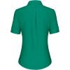 imagesiliteelon Short Sleeve Button Dress Shirts for Women Cotton Button Down Shirts for Women Slim Fit Blouse Top 34 SleeveDark Green