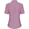 imagesiliteelon Short Sleeve Button Dress Shirts for Women Cotton Button Down Shirts for Women Slim Fit Blouse Top 34 SleeveDark Pink