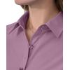 imagesiliteelon Short Sleeve Button Dress Shirts for Women Cotton Button Down Shirts for Women Slim Fit Blouse Top 34 SleeveDark Pink