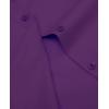 imagesiliteelon Short Sleeve Button Dress Shirts for Women Cotton Button Down Shirts for Women Slim Fit Blouse Top 34 SleeveDark Violet